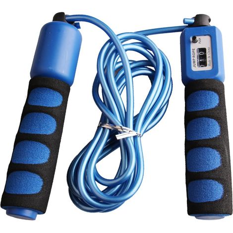 1 Corde à sauter,compteur numérique,roulements à billes,câble acier PVC,réglable,intérieur extérieur (1/5)