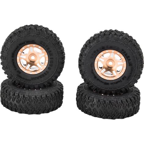 Pneus En Caoutchouc - Jantes En Alliage D'aluminium - Pour Voitures Tout-Terrain Échelle 1/24 - Lot De 4 Pièces (1/5)