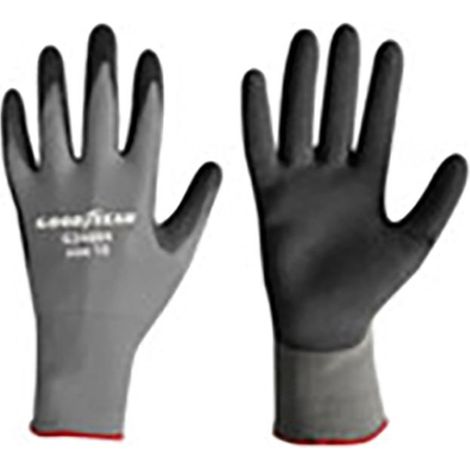 Goodyear Guanti in nylon e schiuma di lattice taglia 10 colore nero/grigio, guanti da lavoro (1/3)