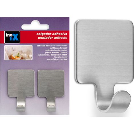 Support Mural Adhesif Crochet Inox (BLISTER 2 Unites) Inofix (1/3)