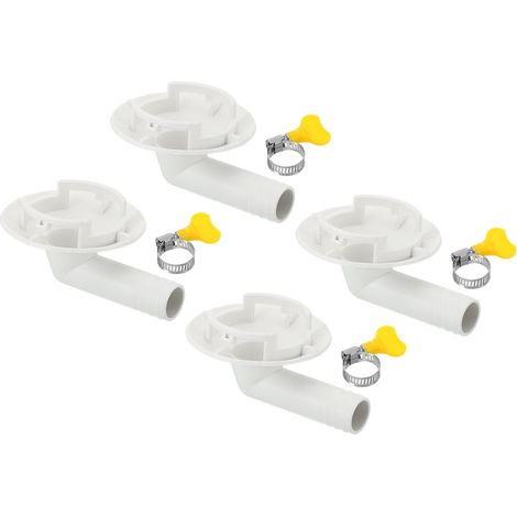 42mm Connecteur de Tuyau de Vidange de Climatiseur, 4 Pcs Connecteur de Vidange Universel avec Cerceau de Serrage pour Robinet D'Unité Ac à Fenêtre Mini-Fendue, Modèle Blanc 1 (1/5)