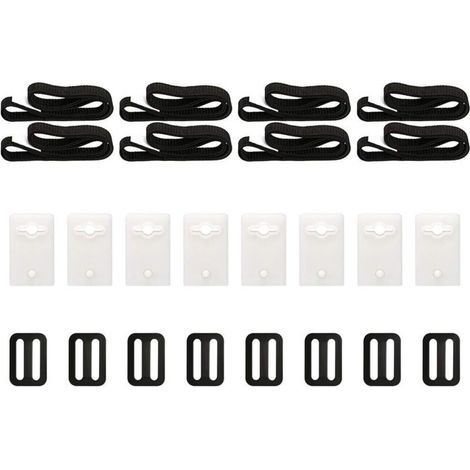 Solar pool cover fixing kit, 8 solar cover straps, kit with universal reel straps for securing solar covers, for in-ground pools (1/5)