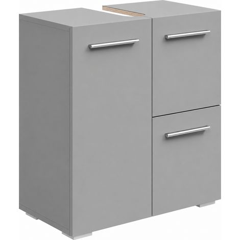 Badplaats Meuble sous vasque Mars 60 x 30 x 60 cm - Gris mat - M (1/3)