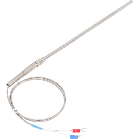 Thermocouple type K sonde 200 mm acier inoxydable capteur température réponse rapide étendue 0-400°C filetage M8 (1/5)
