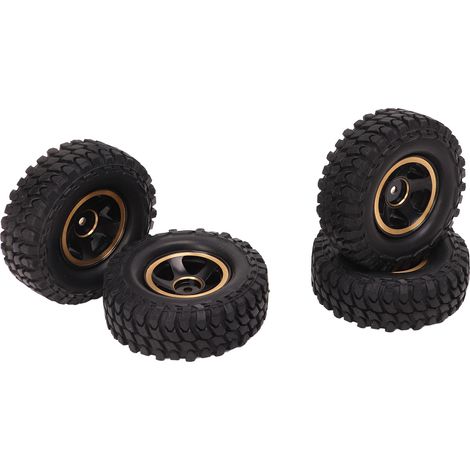 4 pneus de roue RC de 1 pouce en laiton, sans colle, pour voiture RC FMS FCX24 1/24 (1/5)