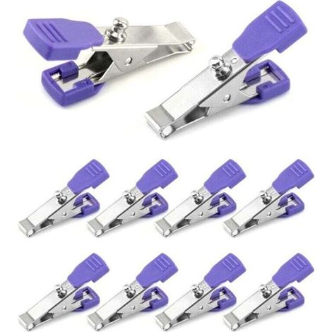 Paquet de 10 Pinces Universelles Multifonctions pour Électrodes ECG Vétérinaires