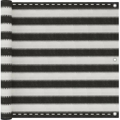 Écran de Balcon, Matériau Polyéthylène HD, Largeur 90 cm, Longueur 500 cm, Couleur Anthracite et Blanche, Résistant aux UV (1/5)