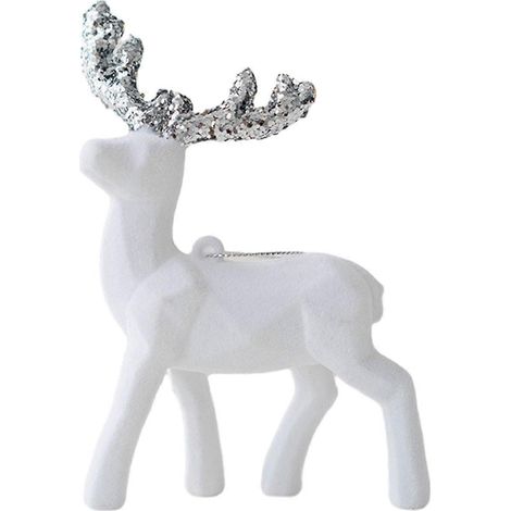 Weihnachts-Tischdekoration mit Elch-Rentier-Motiv, Pailletten-Hirschanhänger, Weihnachtsbaumdeko, Geschenkidee für Einkaufszentren (1/5)