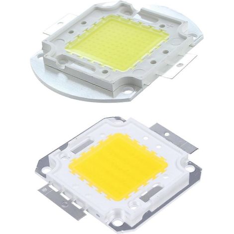 Deux puces indicatrices de puissance LED haute puissance, puces d'ampoule LED, 100 W et 50 W. (1/4)