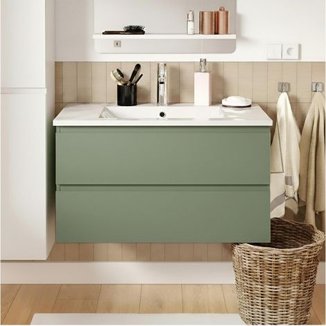 Mueble de baño con lavabo individual de 80 cm y grifo SORRENTO