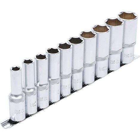 Jeu de 10 douilles extra longues 6 pans carre cliquet de 1/2 bgs - cotes pouces (1/3)