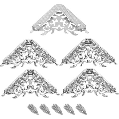5 Pièces Protections D'angle Décoratives pour Paquet en Métal