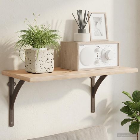 vidaXL Soportes para estanterías de pared 12 uds. Marrón antiguo (1/5)