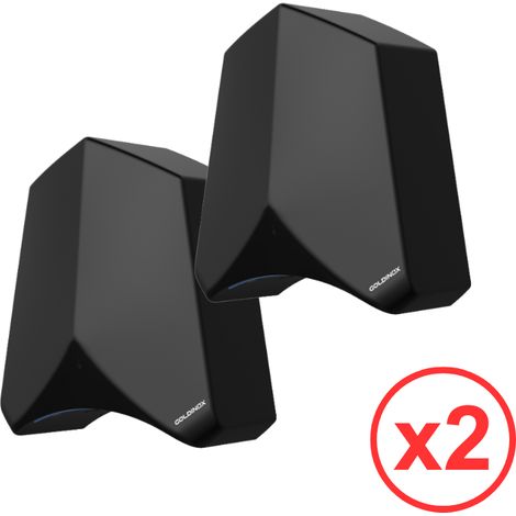 Lot de 2 sèche-mains DESIGN avec capteur - Noir - PREMIUM - GOLDINOX (1/2)