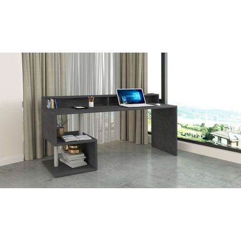 Scrivania Ufficio Esse 2 Report 180 cm con Sopralzo - Scrivania 180x60x92,5 (1/5)