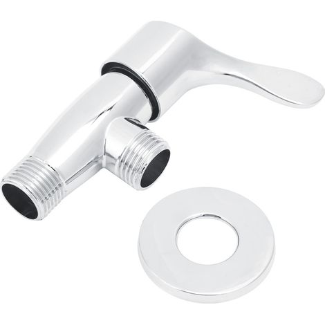 Household Bathroom Faucet Water Control Valve Chrome Plated Faucet Angle Valve G1/2in