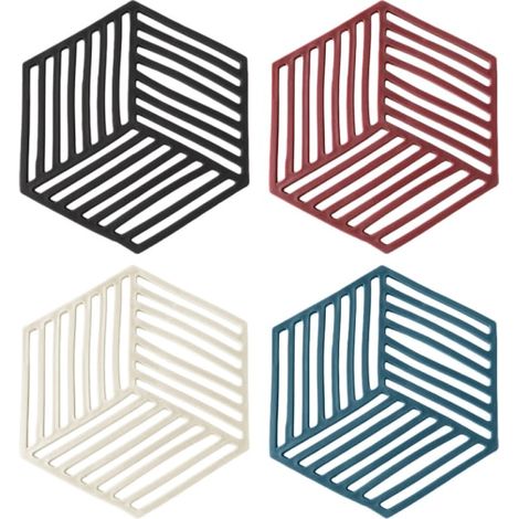 3 porte-gobelets en silicone, qui peuvent également servir de maniques.