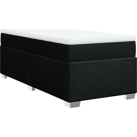 Maison Exclusive - Giroletto a Molle con Materasso Nero 90x200 cm in Tessuto