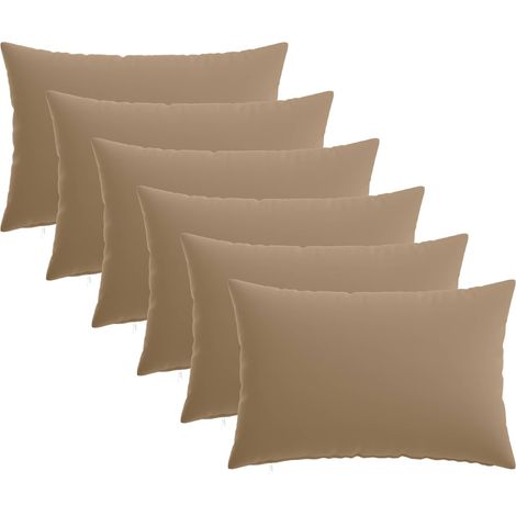 Kissenbezug 6 stk. HEERLEN Taupe 50 x 70 cm Polyester vidaXL (1/5)