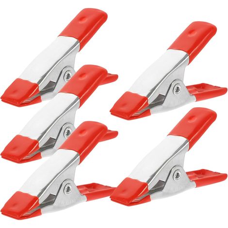 Pince bois 5 pièces 2" métal rouge, pour menuiserie et maison (1/5)