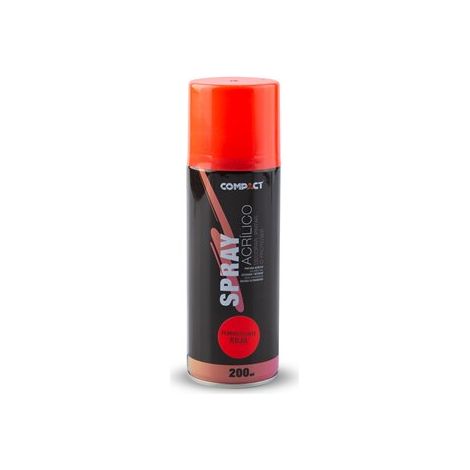 Pintura acrílica spray rojo fluorescente 200ml