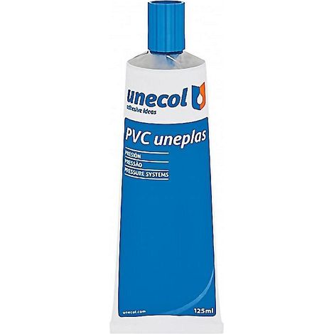 Pvc uneplas, tubo aluminio 125ml estuche + dispensador a2026 unecol (1/3)