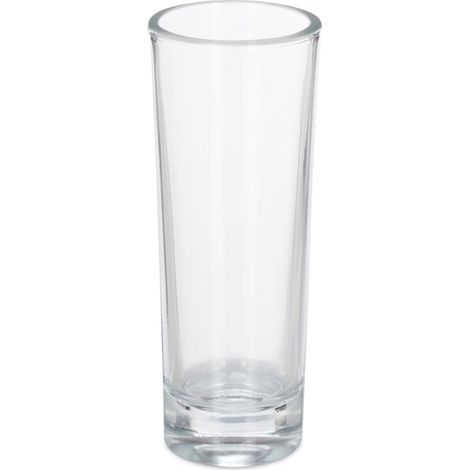 Set di 6 eleganti bicchieri da liquore per feste e matrimoni 5 x 5 x 6 cm in vetro trasparente 130011011