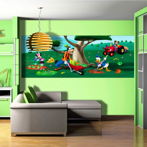 Poster géant Le jardinage de Mickey Disney intisse 202X90 CM (1/3)