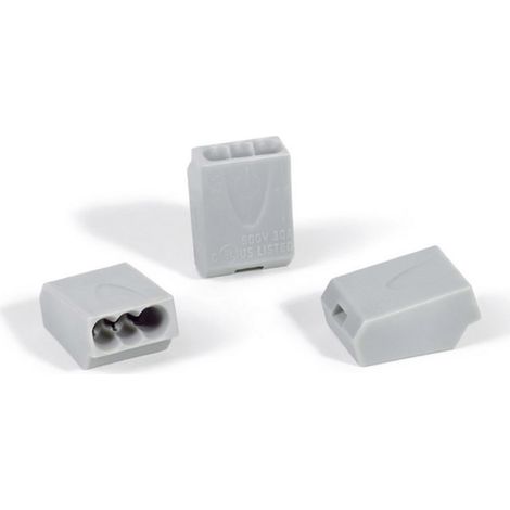 HellermannTyton 148-90035 HECE-3-PA66-GY Verbindungsklemme flexibel: - starr: 1-2.50 mm² Polzahl: 3 (1/2)