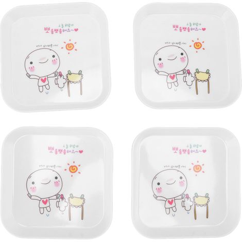 4 pièces Plateau à Fruits Snacks Multifonction pour Dessert Maison École Restaurant Plateau de Stockage Séchage Vêtements (1/5)