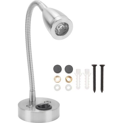 Qiilu 12V LED Liseuse RV Dimmable Lampe de Lecture 360 Degrés (1/5)