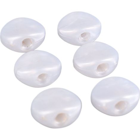 Lot de 6 boutons de réglage pour guitare électrique, mécaniques de rechange, poignées blanches (1/5)