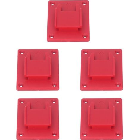 5er-Pack Werkzeughalter, Dockmontage, roter Bohrerhalter, Dockaufhänger für Lithium-Akku-Werkzeuge (1/5)