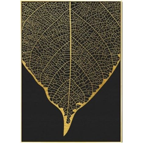 Poster abstrait noir et doré pour plantes - Impression moderne sur toile - Décoration murale Décoration de salon,Sans cadre,20x30 (1/4)