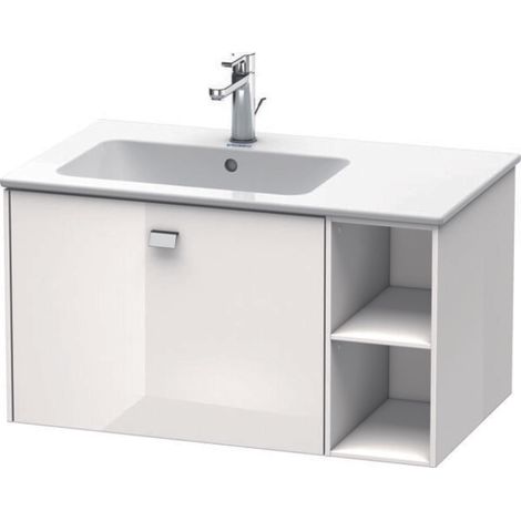 Meuble sous-plan DU WT Brioso, 1 tiroir, dimensions du lavabo 442 x 820 x 479 mm, finition chromée/blanc brillant (1/2)