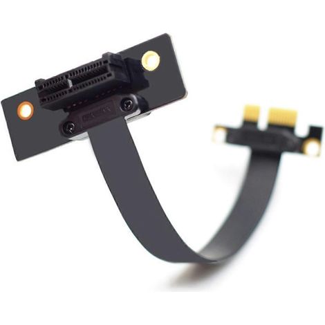 PCI-E Express PCIIE x1 Erweiterungskarte, 20 cm Verlängerungskabel, schwarz (1/5)