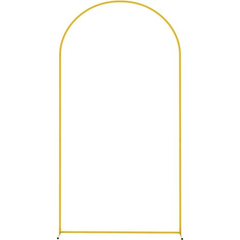 Arches De Mariages En Métal Doré 80x180cm Support De Toile De Fonds D'arche Support De Toiles De Fonds D'arches Toile De Fondd D'arche Dorée Cadre D'arc De Mariage Portable Pour Fêtes Anniversaires (1/5)