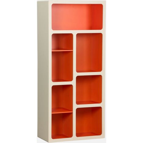 Estantería orgánica de madera bicolor, 8 compartimentos (1/5)