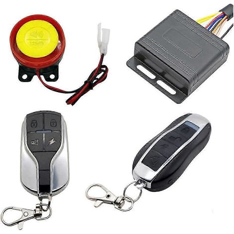 Sistema de alarma de seguridad unidireccional con inmovilizador de arranque del motor y control remoto para motocicletas y bicicletas. (1/5)