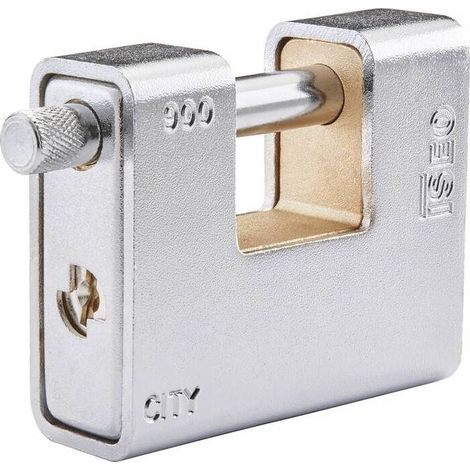 ISEO P749 LUCCHETTO CITY P/SERRANDA CORAZ 90MM OTTONE