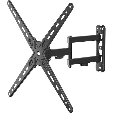 Wiltec Supporto TV a parete universale per schermi da 13"-55", conforme a VESA, Braccio snodato regolabile