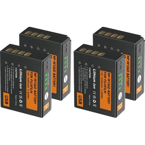 Batteria esterna, ricarica tramite Type-C, alta capacità, confezione da 4 batterie