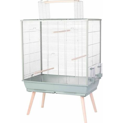 Cage surélevée pour oiseau - Zolux - Néolife - Pour perruche, calopsitte, canari - 81 x 48 x 130 cm - Vert