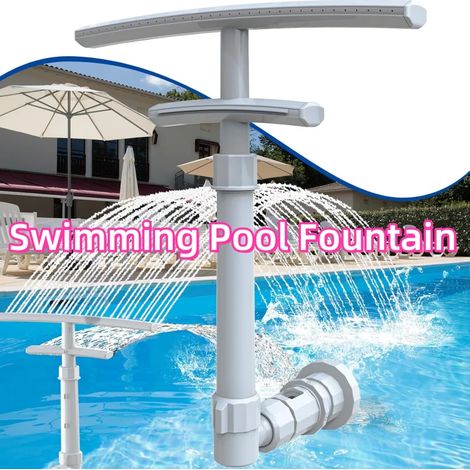 Fontaine de piscine à double cascade 2 en 1 (1 pièce), facile à installer, accessoire idéal pour les loisirs aquatiques. (1/5)
