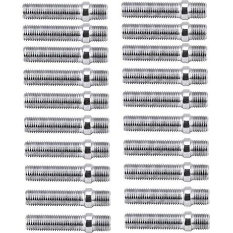 Boulons de roue rallongés, lot de 20 adaptateurs de conversion de boulons de roue rallongés de 50 mm, vis 12x1,5 vers 12x1,5, compatibles avec les modèles 1998-2008 (1/5)
