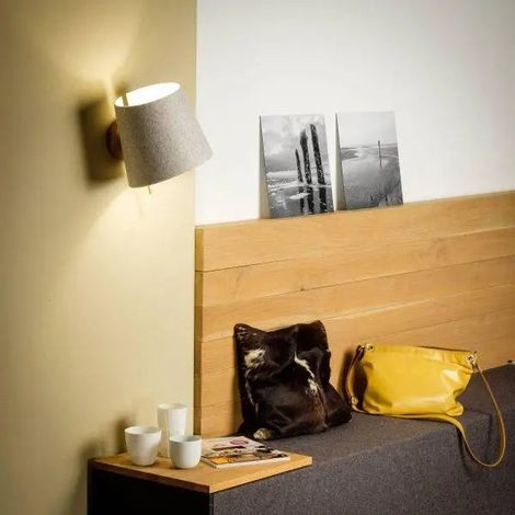 [NEUWERTIG] B-Ware Domus Licht Wandleuchte Wandlampe Muun Filzleuchte Eiche Wollfilz Drehbar