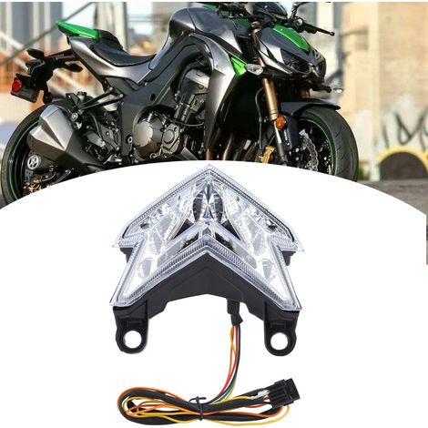 LED-Rücklicht für Kawasaki Z800 2013-2014, integrierte Blinker und Bremslichter, weiße Optik, universelle Signallampe, direkter Ersatz. (1/5)