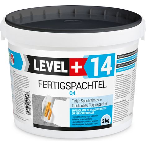 LEVEL+ Fertigspachtel Spachtelmasse Glättmasse L+14 - 2KG