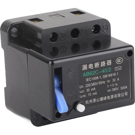 Disjoncteur MCB 2P 220V 380V 3 phases 4 fils, protection surcharge 32A pour sécurité domestique (1/5)