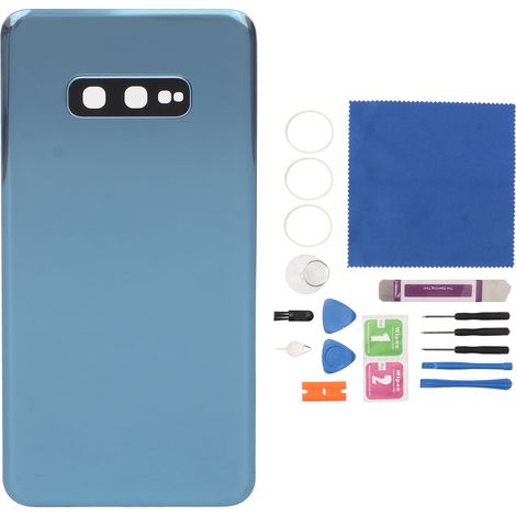 Coque arrière étanche avec outils de réparation et joint préinstallé pour Galaxy S10e SM-G970 Bleu (1/5)